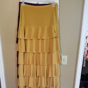 Mustard layering skirt